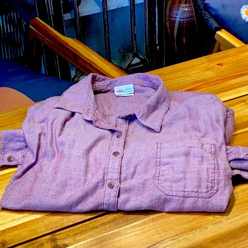 3x shirt pocket deep purple tweed tan